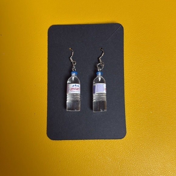EVIAN water bottle earrings, os - Picture 3 of 9